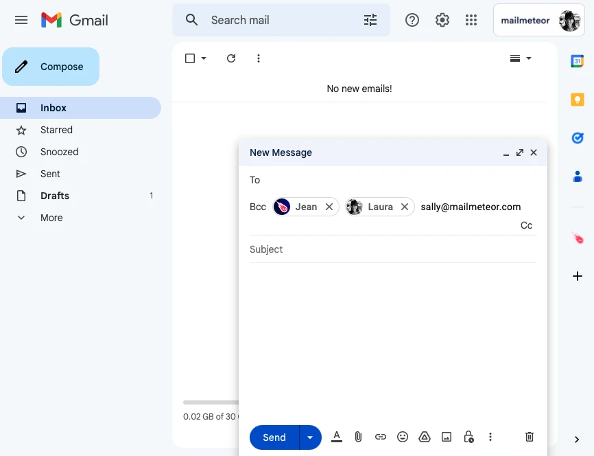 Click Compose button in Gmail