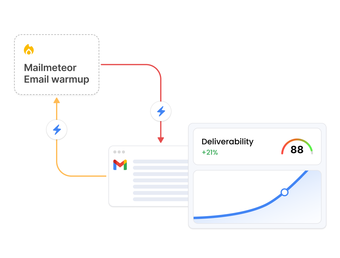 Cold Email Outreach Illustration