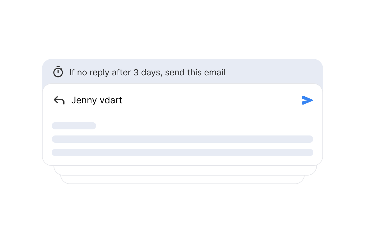 Schedule follow-ups modal with a no-reply trigger